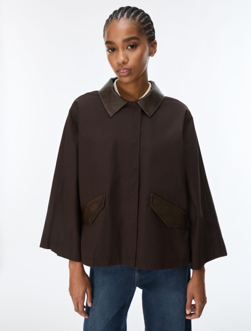 A-line jacket - BROWN - iBlues - 4