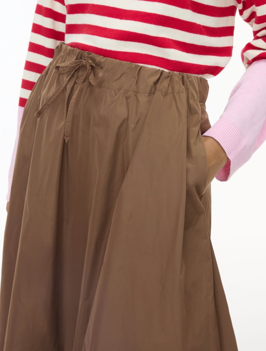 Relaxed-fit skirt - CHOCOLATE - iBlues - 3