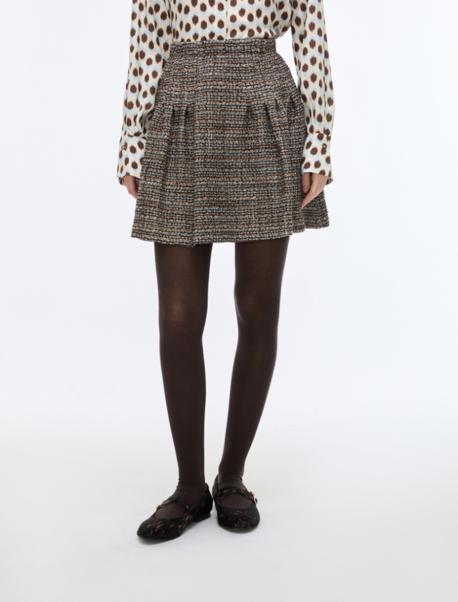 Basketweave tweed skirt - iBlues