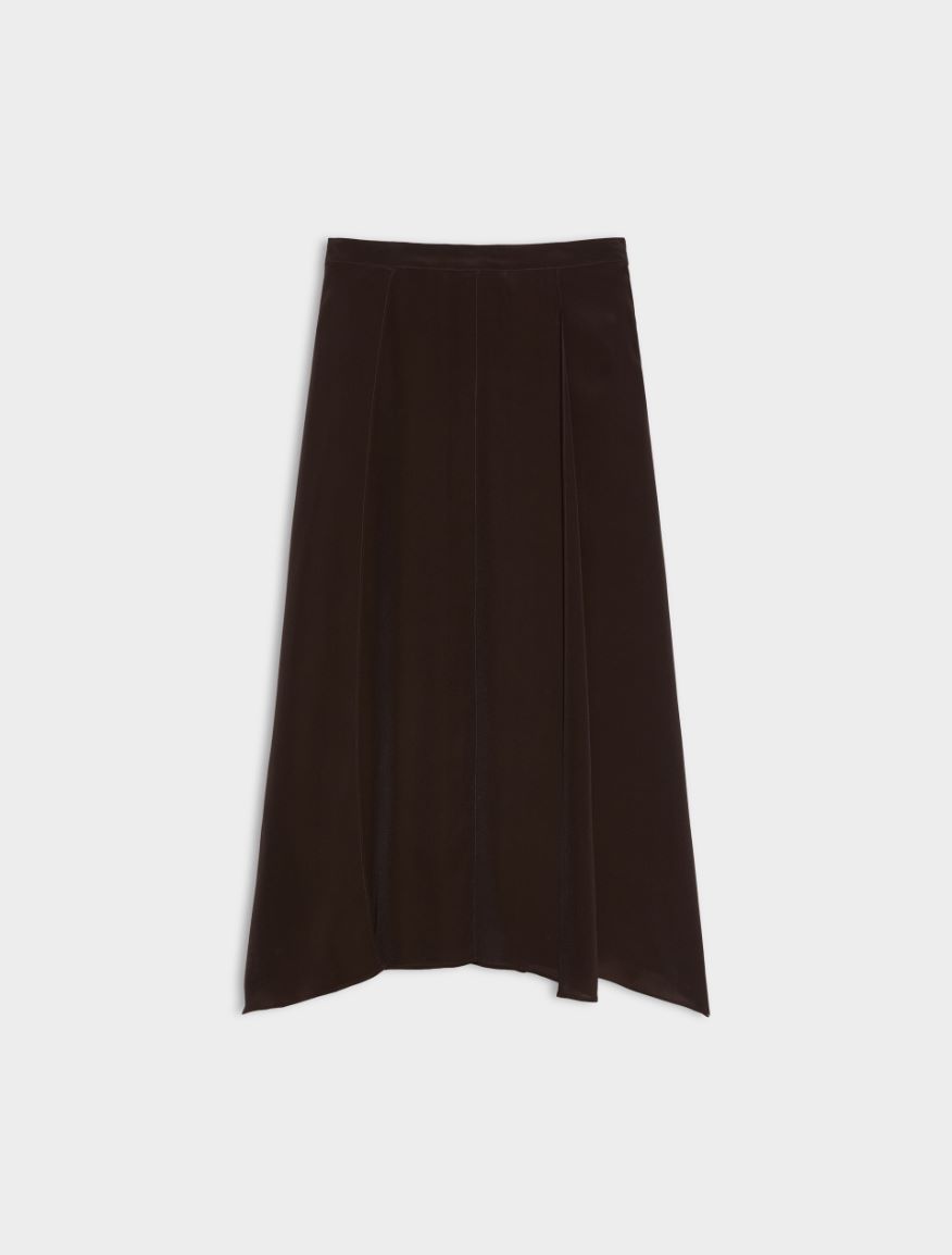 Silk-blend skirt - BROWN - iBlues - 5