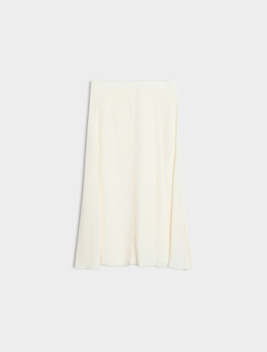 Silk-blend skirt - IVORY - iBlues - 6