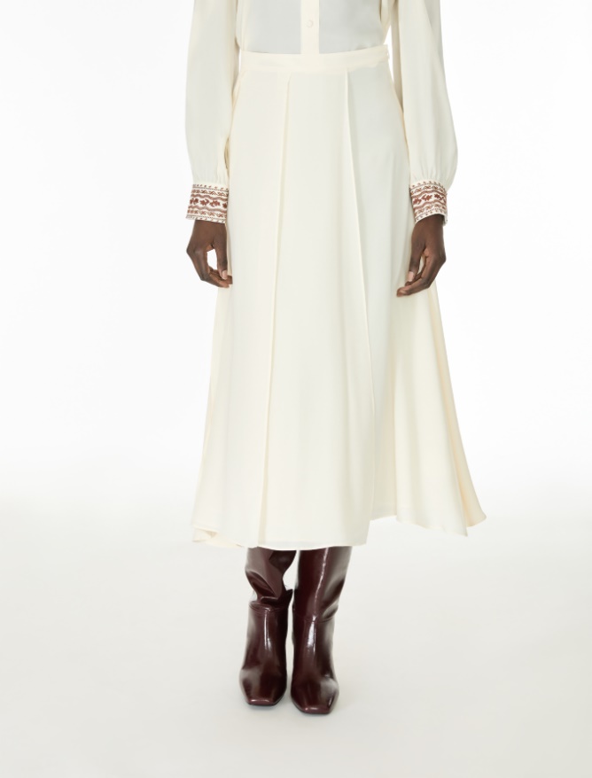 Silk-blend skirt - iBlues