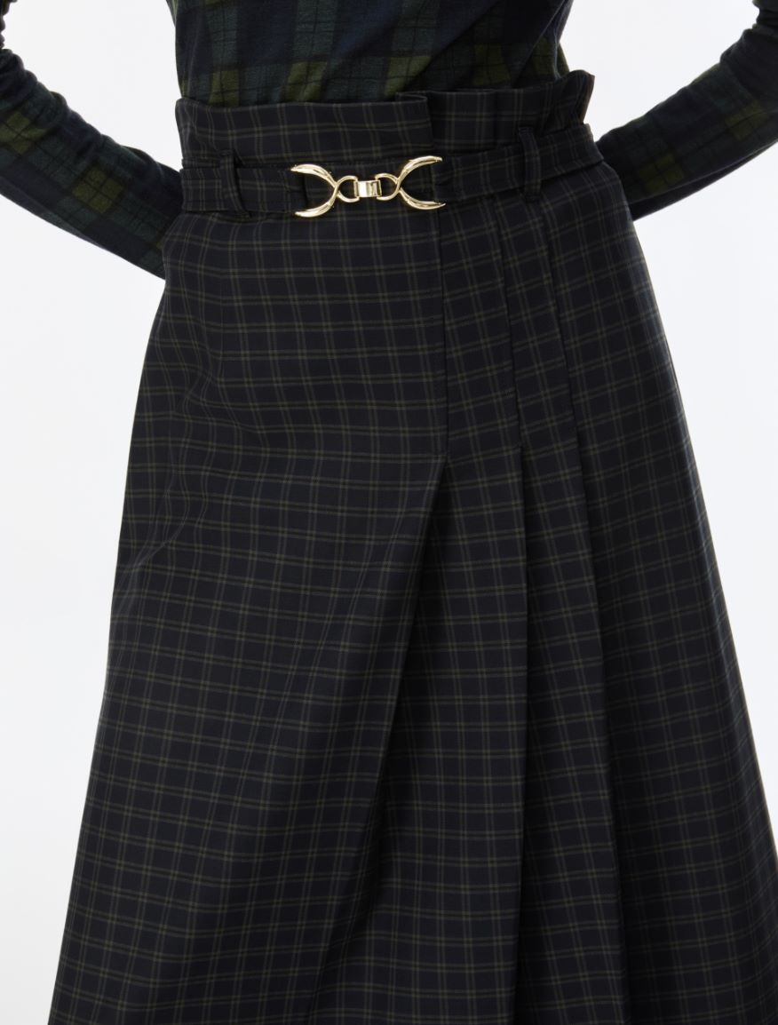 Flared skirt - GREEN - iBlues - 3