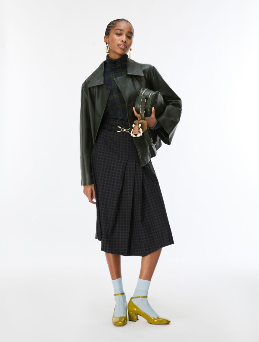 Flared skirt - GREEN - iBlues - 4