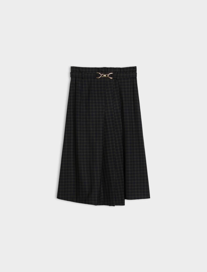 Flared skirt - GREEN - iBlues - 5