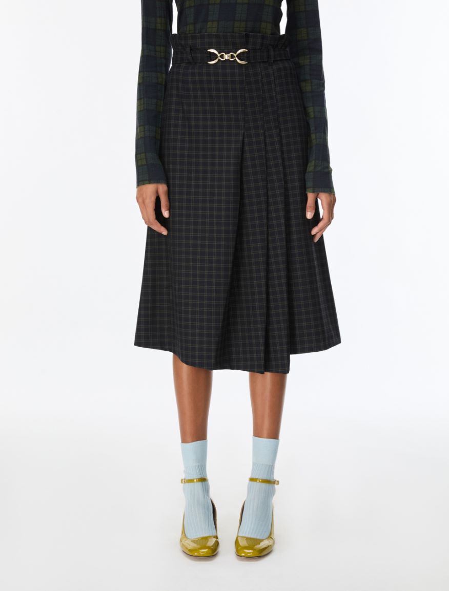 Flared skirt - GREEN - iBlues