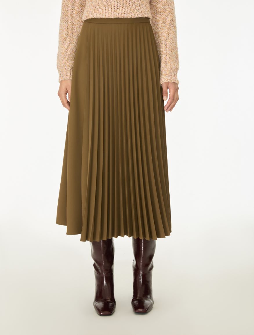 Pleated skirt - KAKI - iBlues - 4