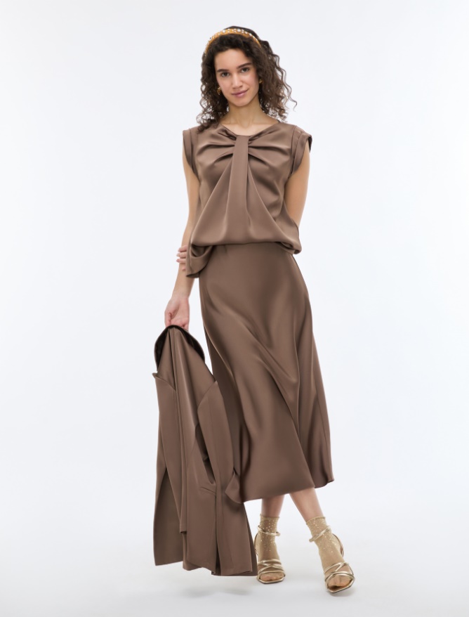 Satin skirt - 