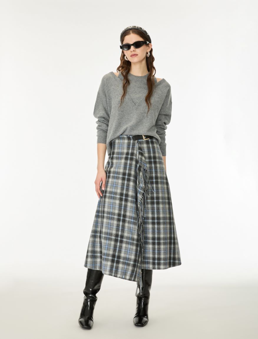 Wrap skirt - LIGHT BLUE - iBlues - 4