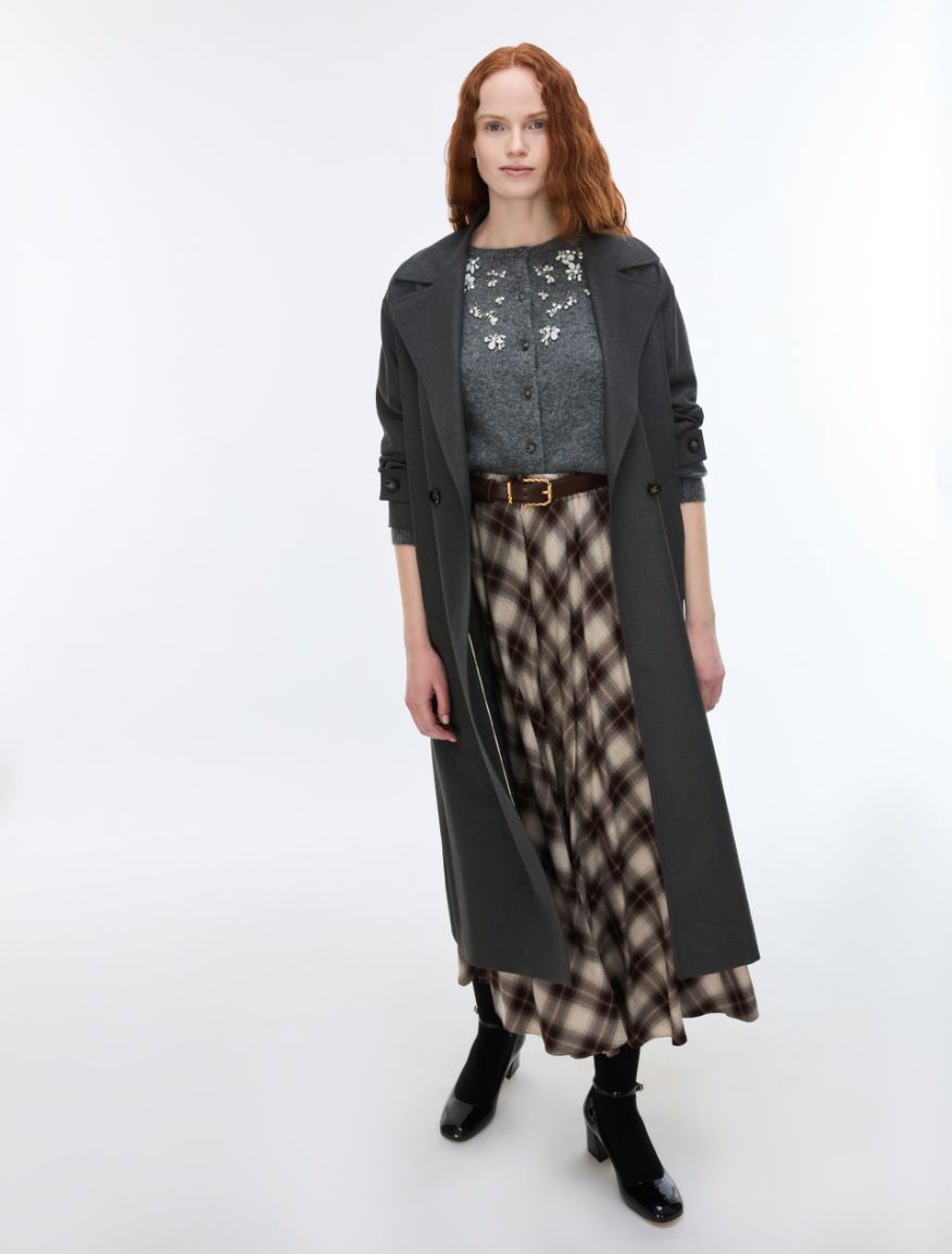 Tartan skirt - BROWN - iBlues - 4
