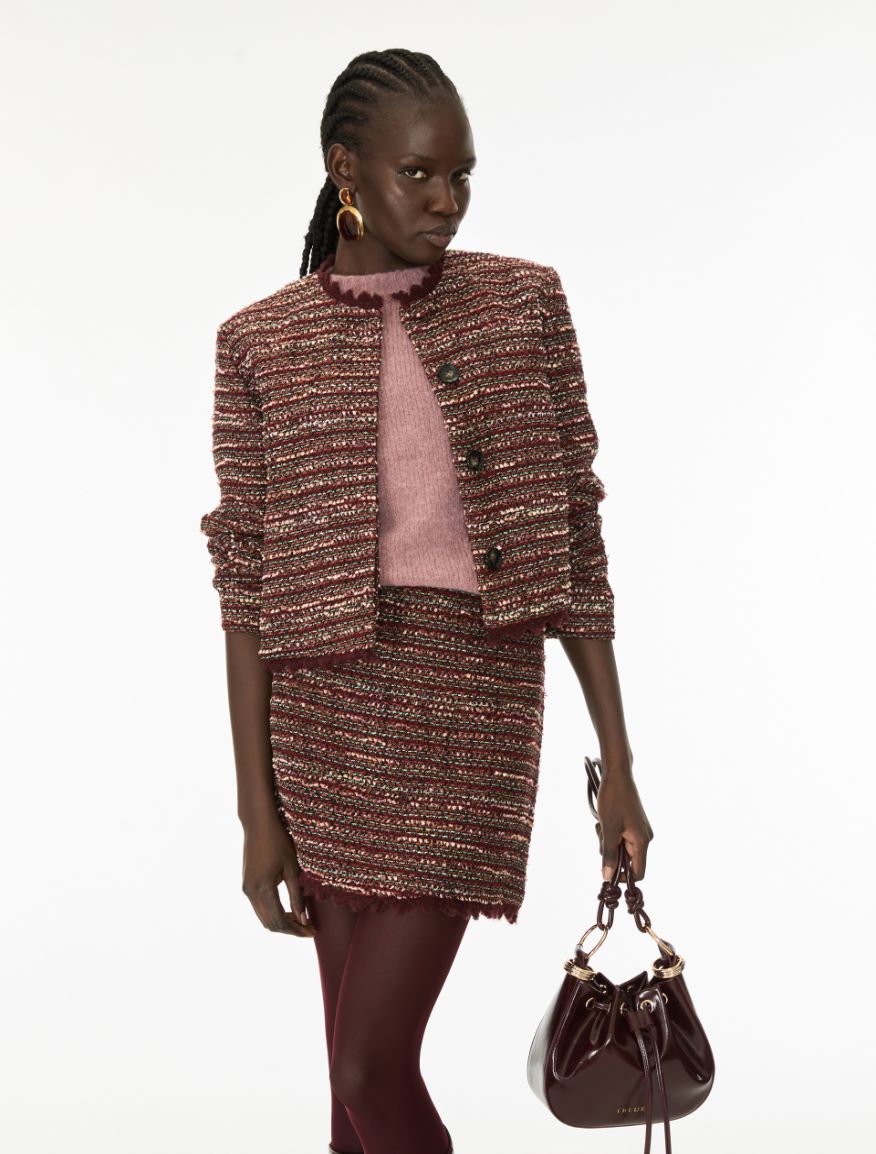A-line skirt - BORDEAUX - iBlues - 4