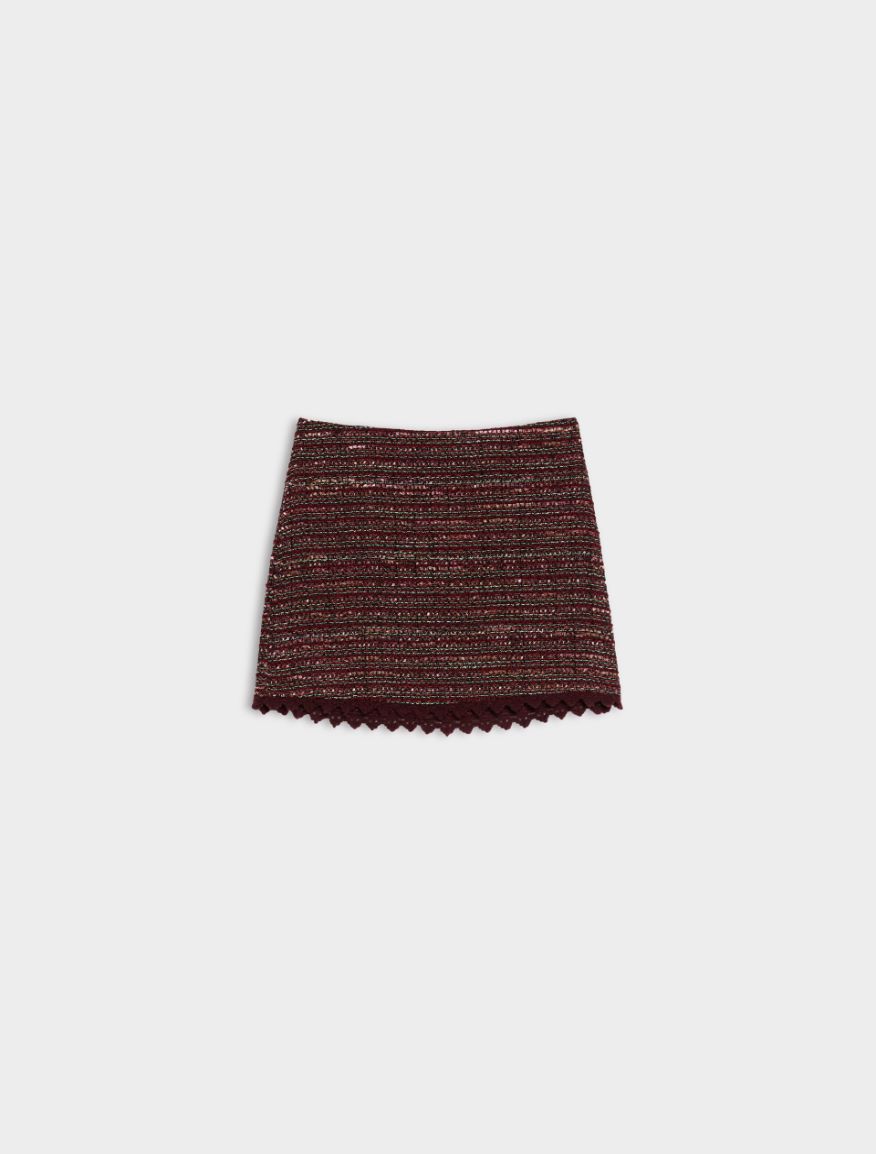 A-line skirt - BORDEAUX - iBlues - 5