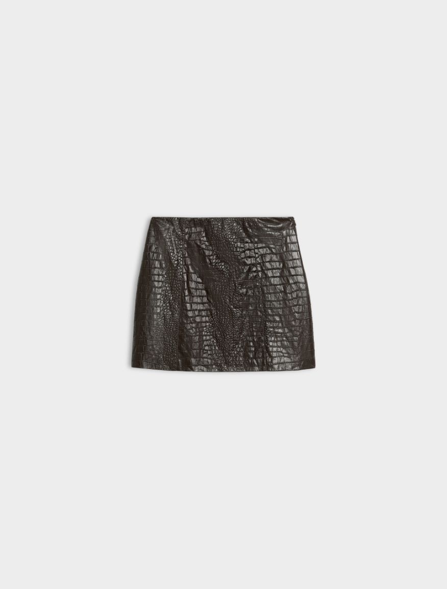 A-line skirt - CHOCOLATE - iBlues - 5
