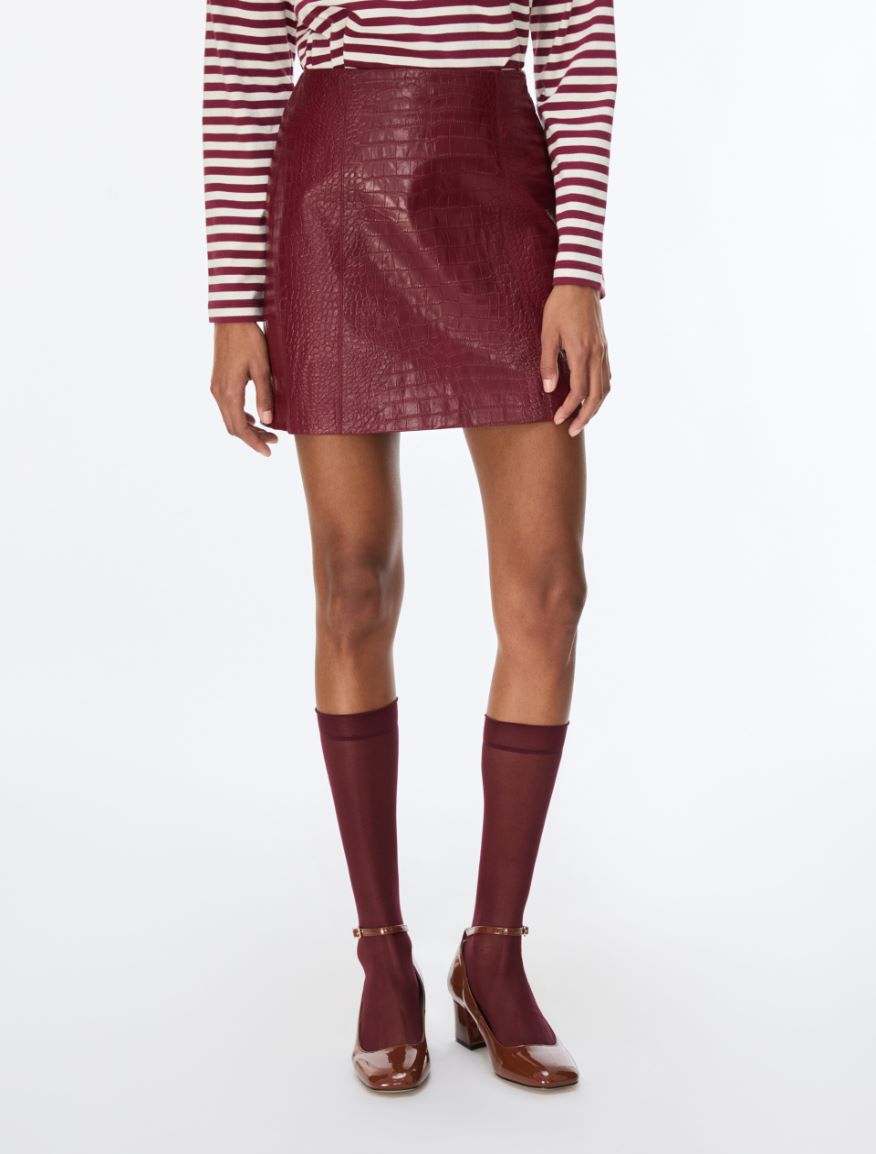 A-line skirt - RED - iBlues