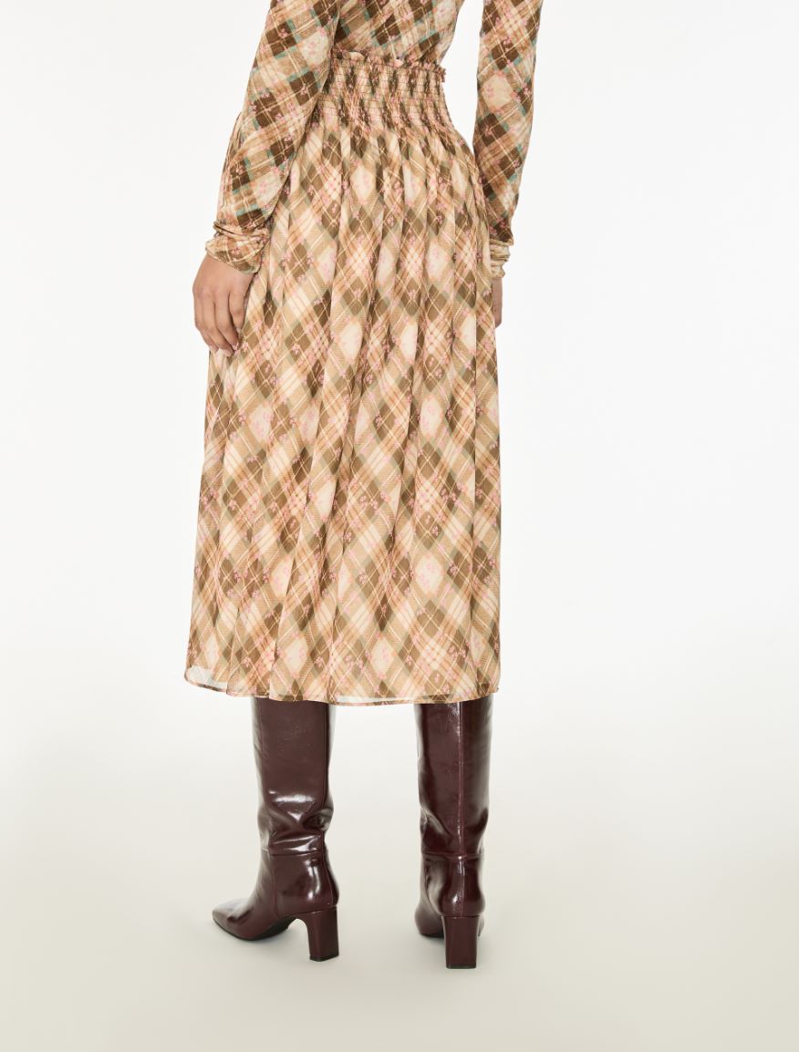 Flowing skirt - KAKI - iBlues - 2