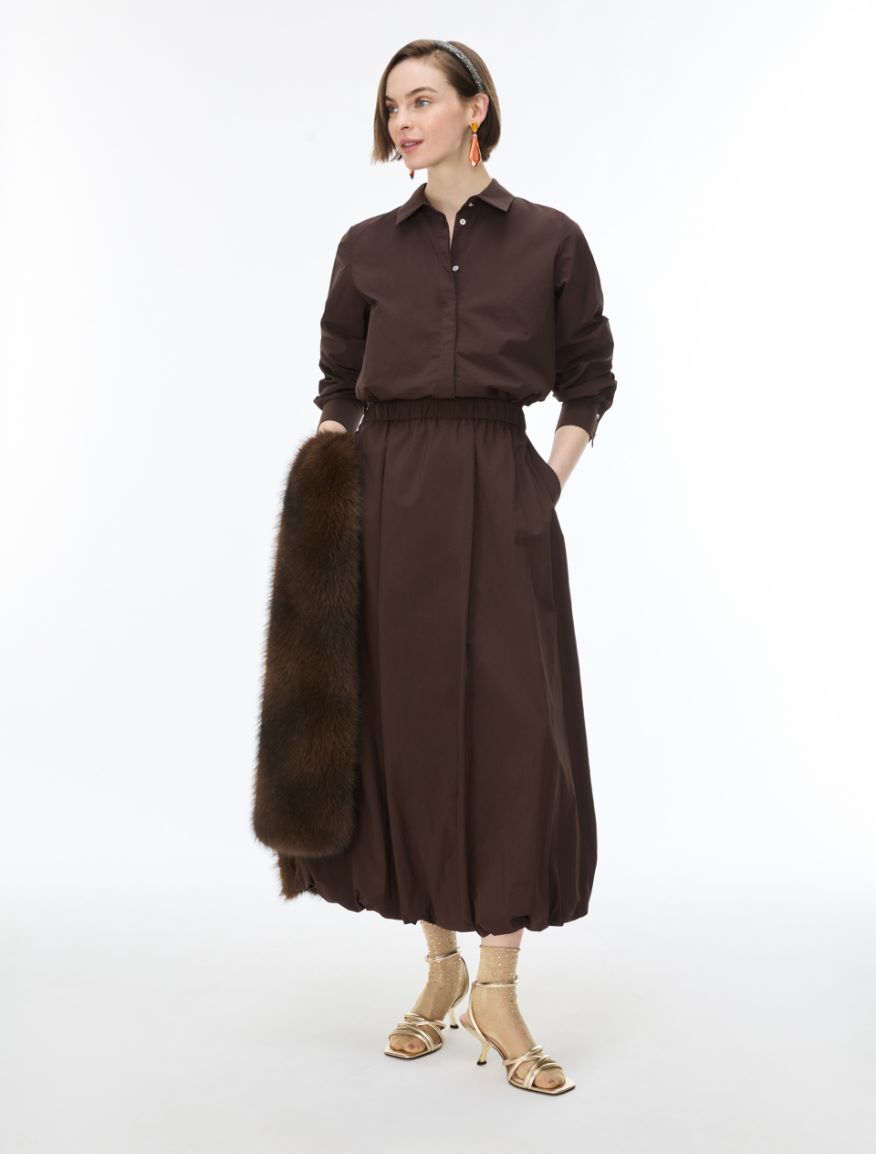 Balloon skirt - BROWN - iBlues - 4