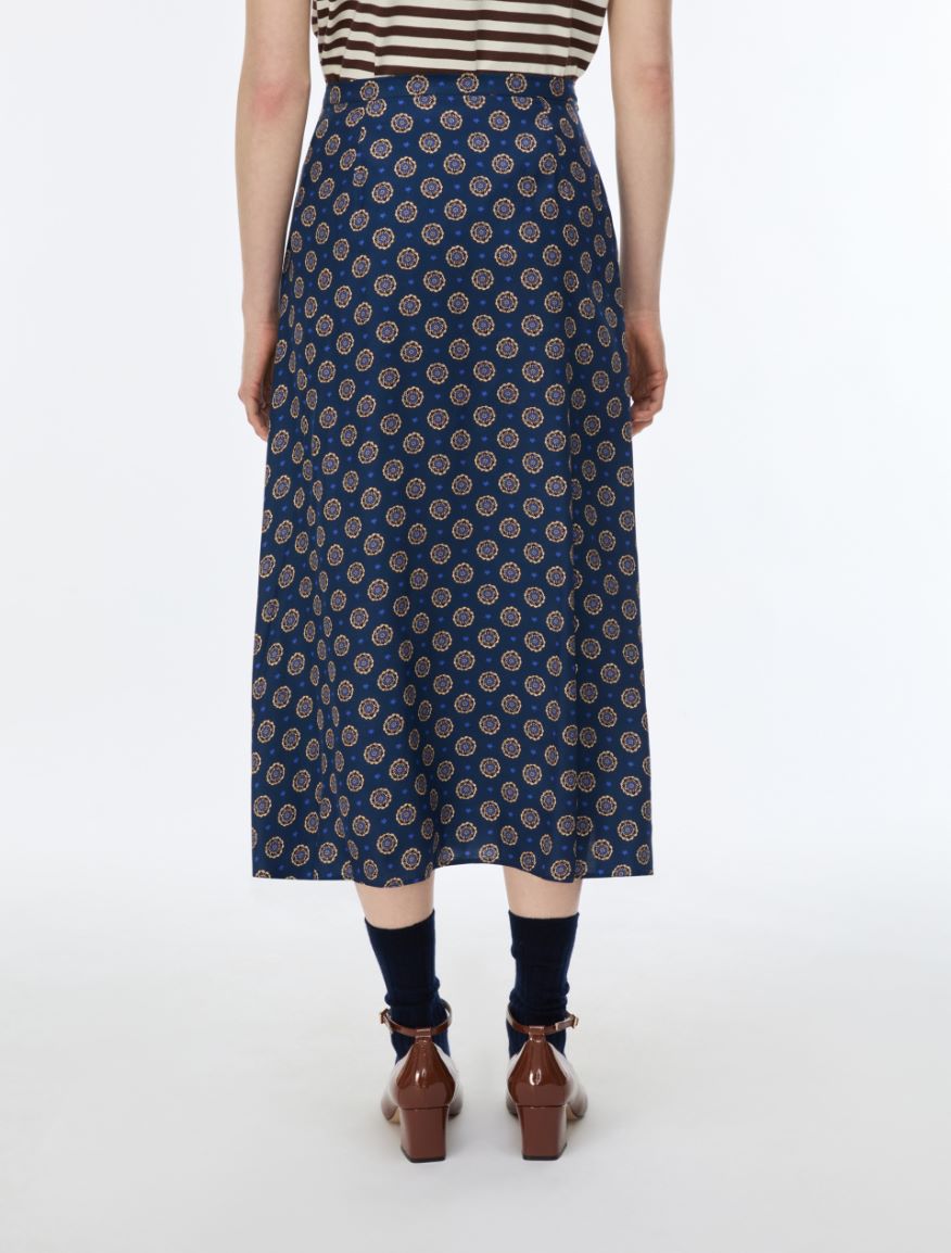 Figure-skimming skirt - NAVY - iBlues - 2