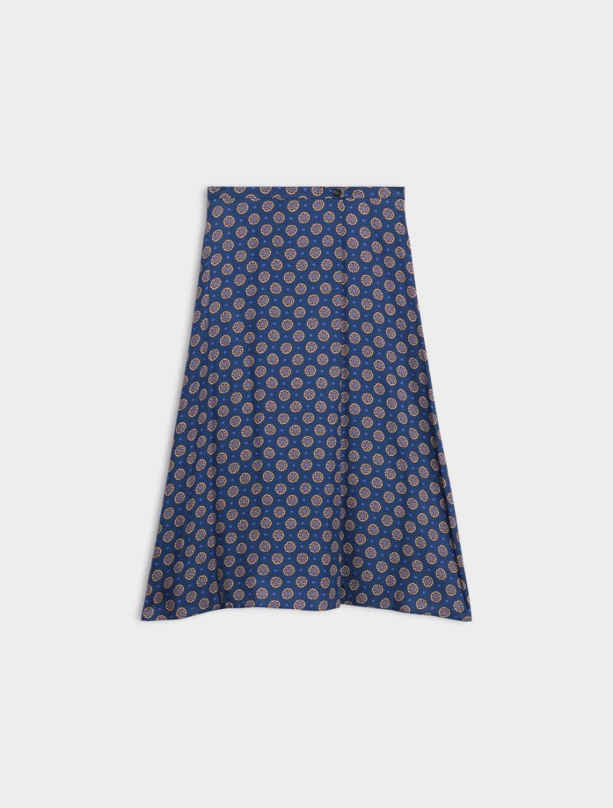 Figure-skimming skirt - NAVY - iBlues - 5