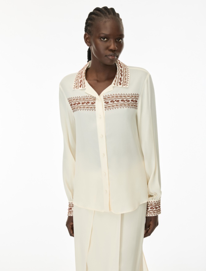 Silk-blend shirt - iBlues