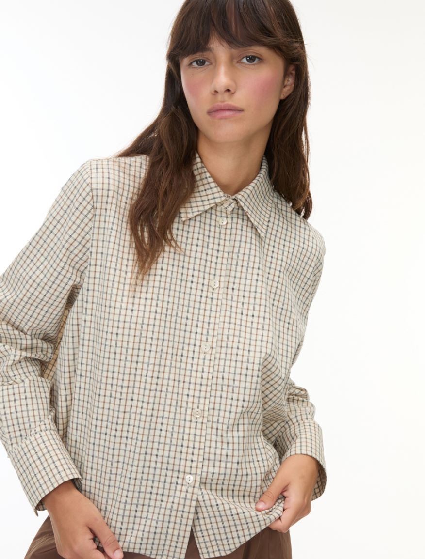 Cropped shirt - ECRU - iBlues - 3