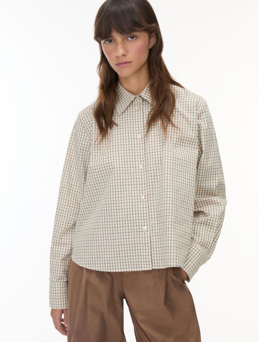 Cropped shirt - ECRU - iBlues - 4