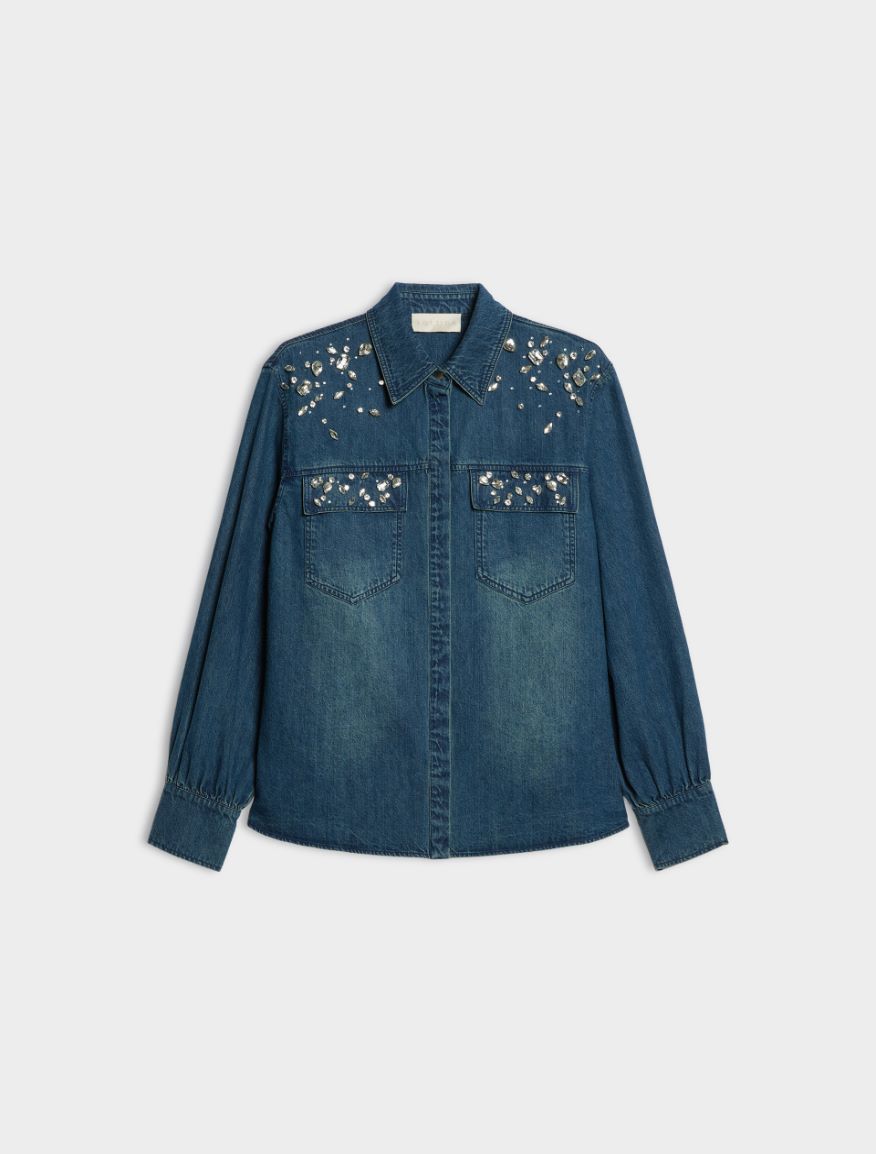 Rhinestone-embellished shirt - BLUE JEANS - iBlues - 5