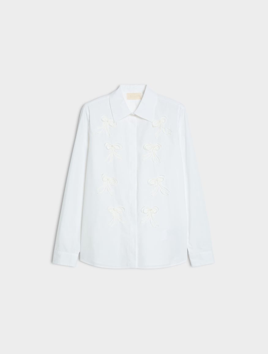 Thread-Embroidered Shirt - WHITE - iBlues - 5