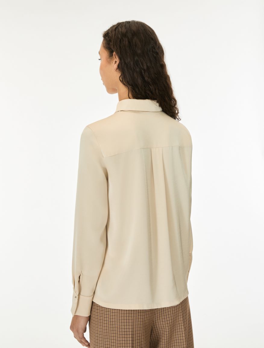 Satin shirt - IVORY - iBlues - 2