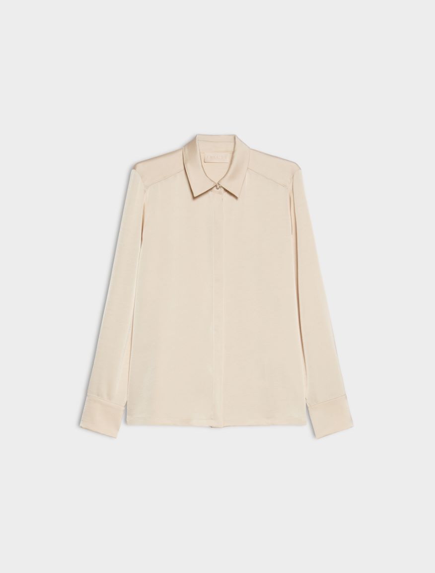 Satin shirt - IVORY - iBlues - 5