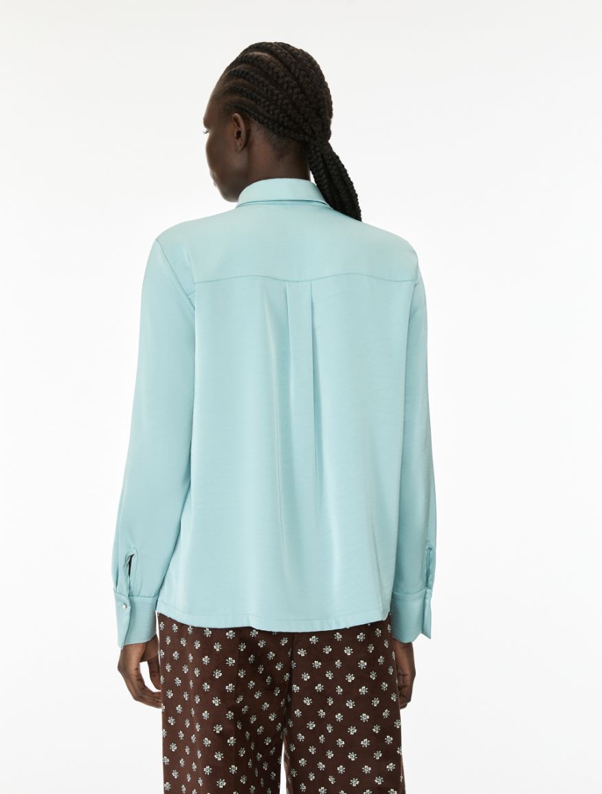 Satin shirt - AQUAMARINE - iBlues - 2