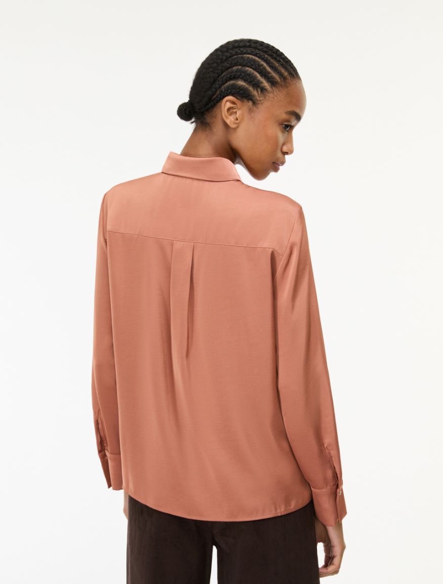 Satin shirt - COPPER - iBlues - 2