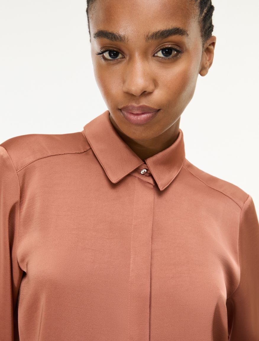 Satin shirt - COPPER - iBlues - 3