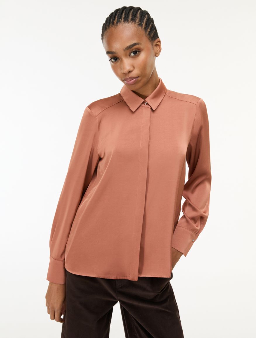 Satin shirt - COPPER - iBlues - 4