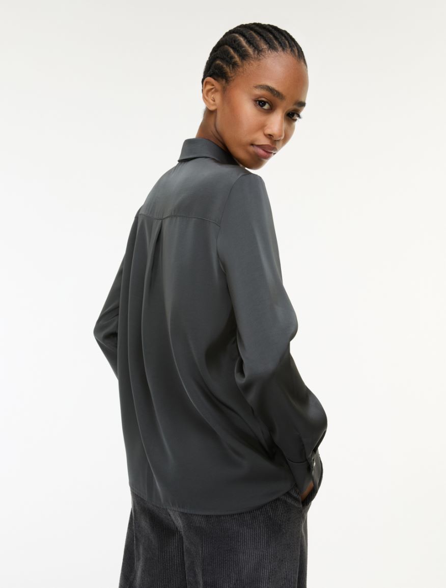 Satin shirt - IRON - iBlues - 2