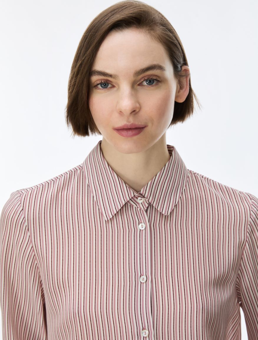 Silk shirt - MAUVE - iBlues - 3