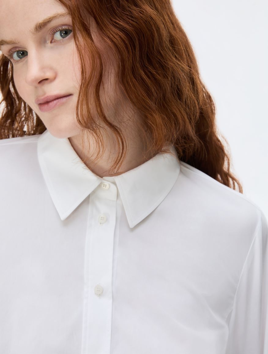 Slim-Cut Shirt - OPTICAL WHITE - iBlues - 3