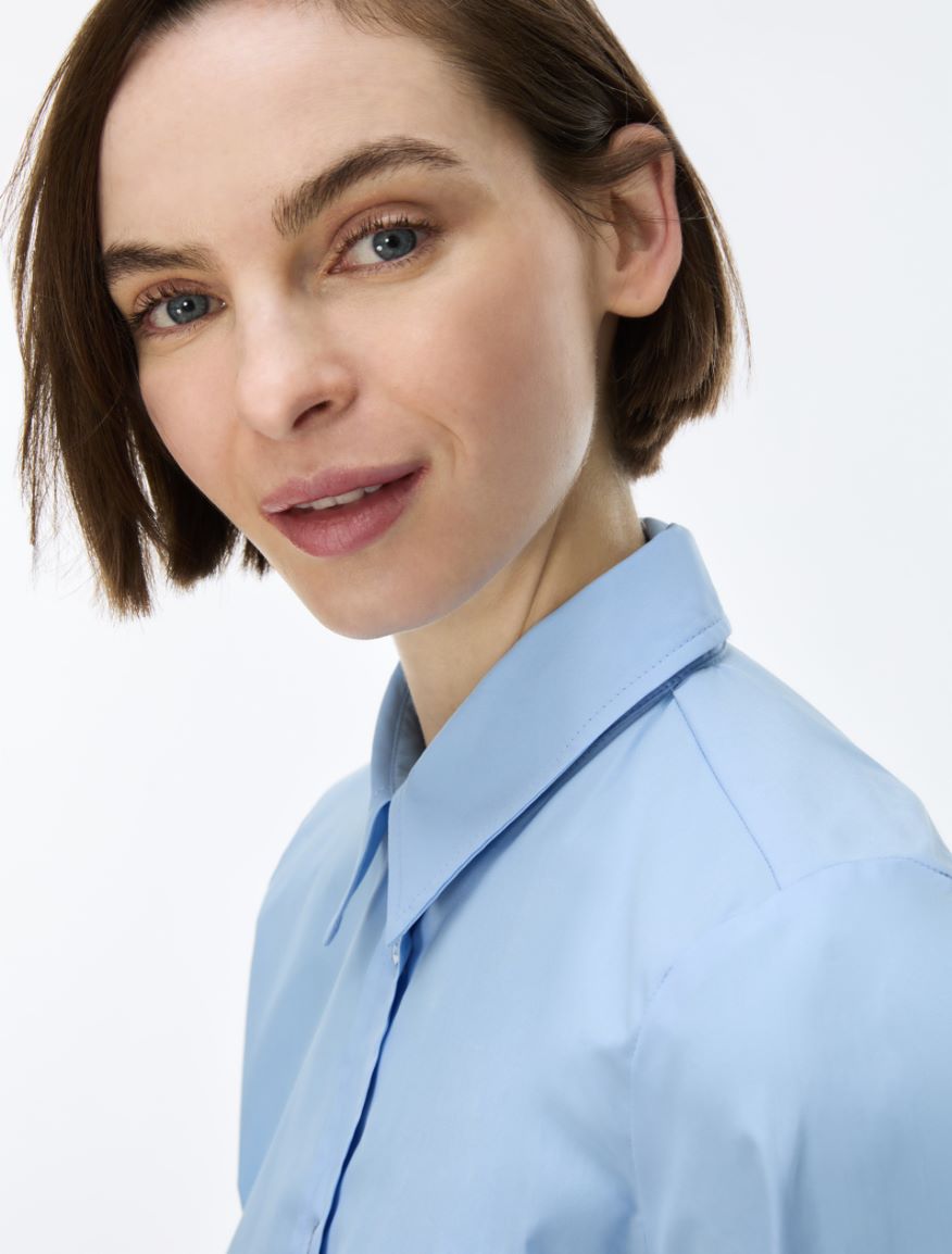 Slim-Cut Shirt - LIGHT BLUE - iBlues - 3