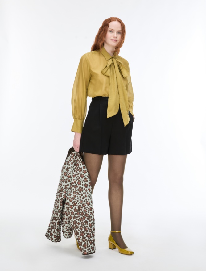 Straight-fit silk-blend shirt - 