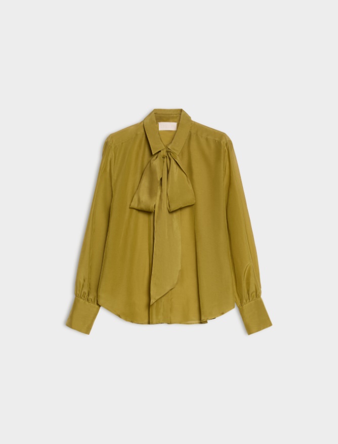 Straight-fit silk-blend shirt - 