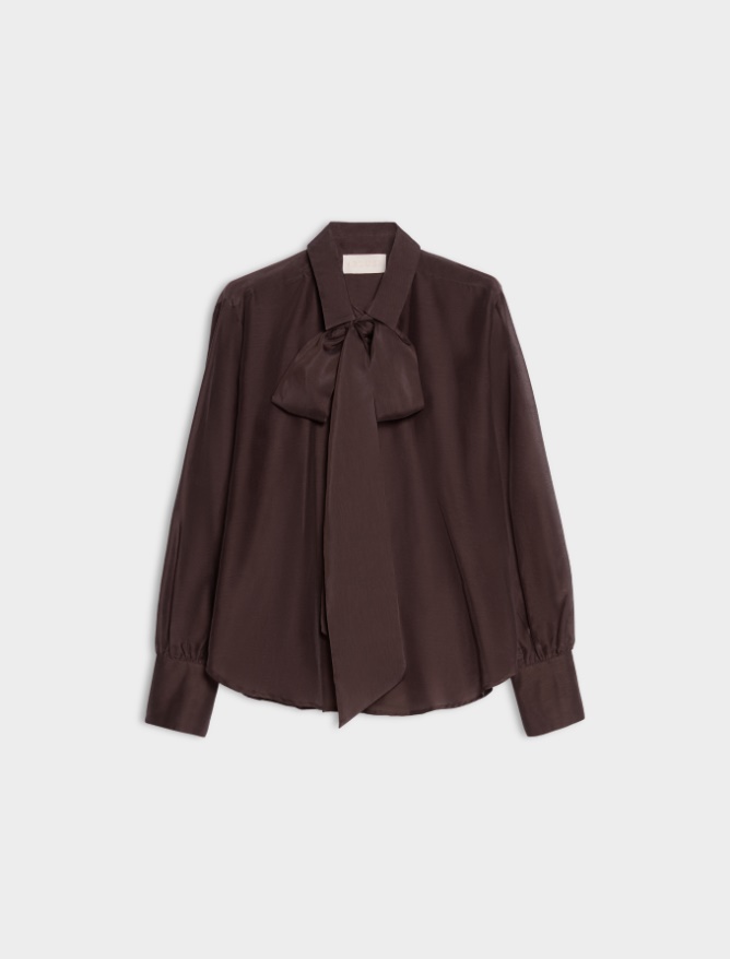 Straight-fit silk-blend shirt - 