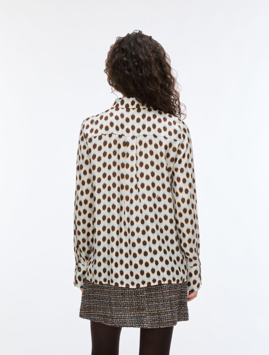 Figure-skimming shirt - IVORY - iBlues - 2