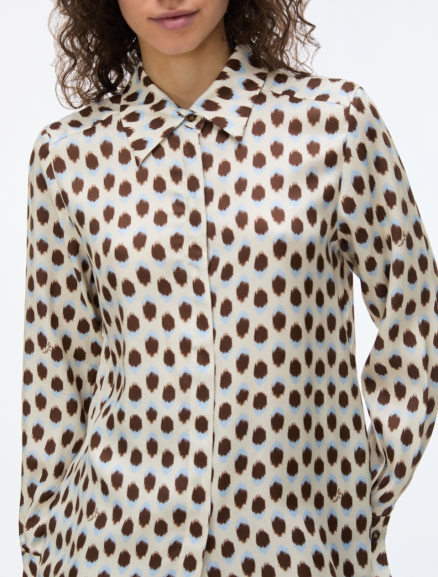 Figure-skimming shirt - IVORY - iBlues - 4