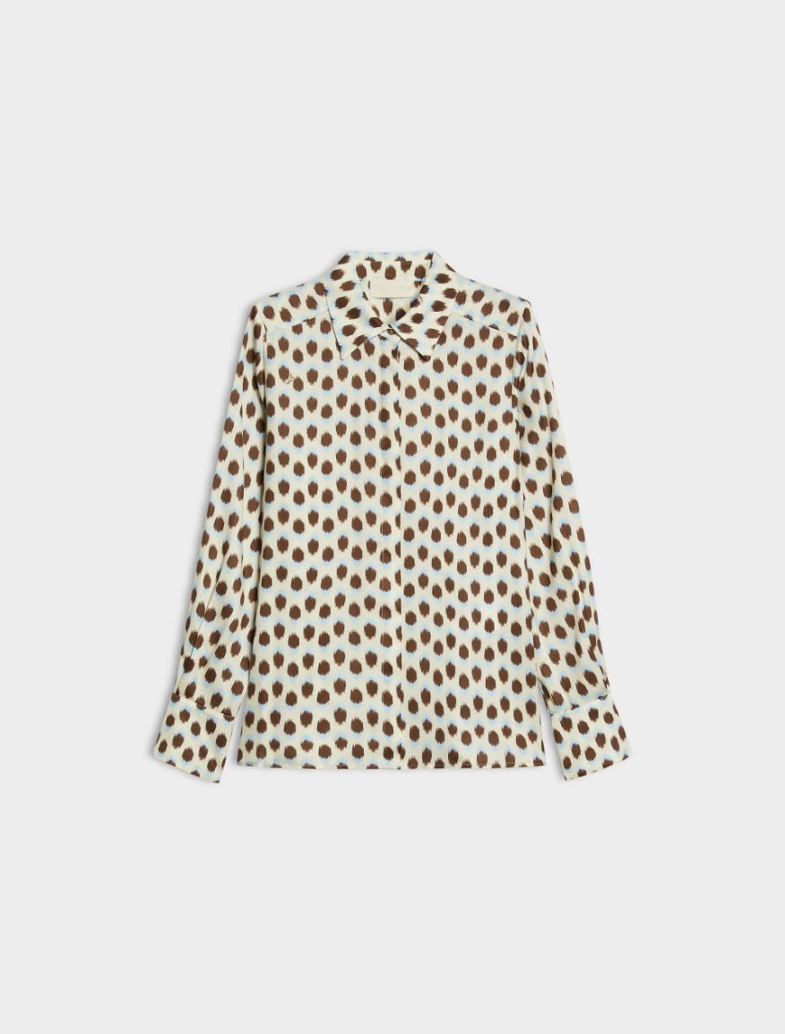 Figure-skimming shirt - IVORY - iBlues - 5