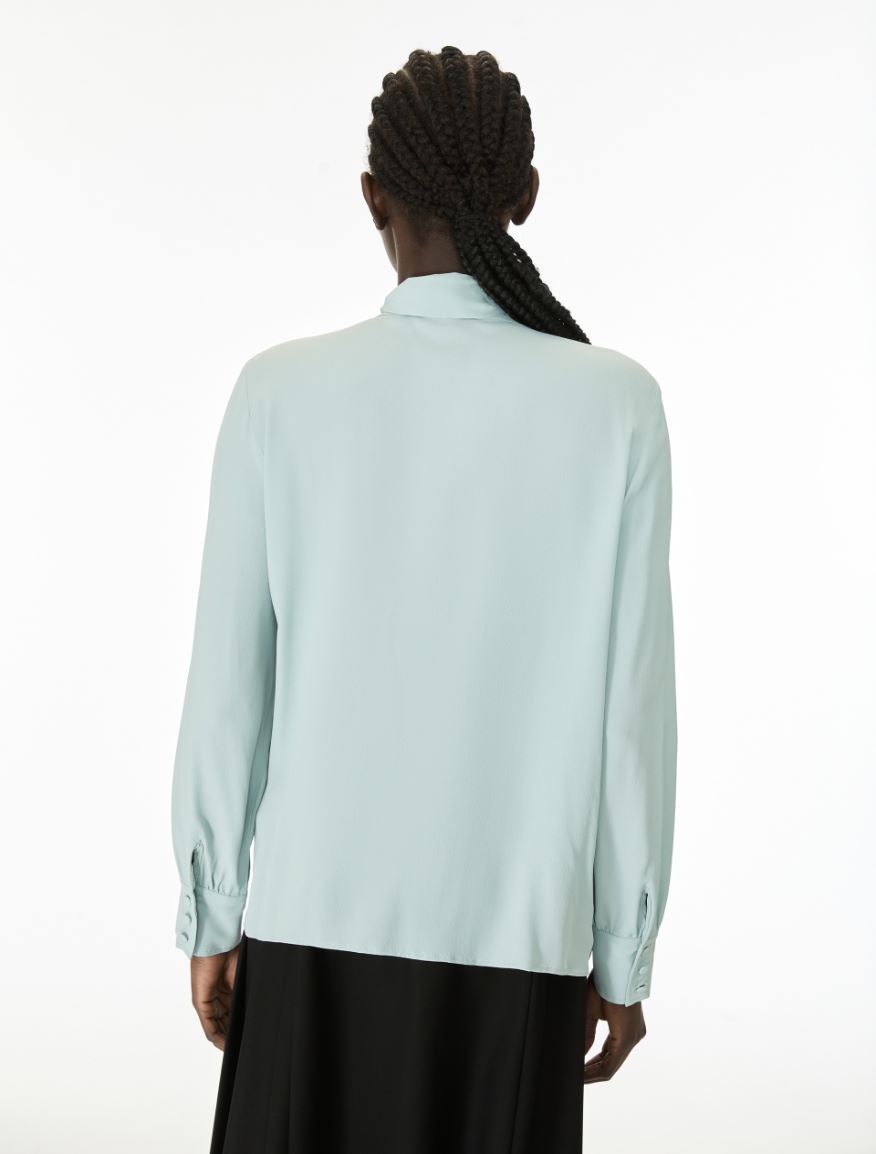 Silk-blend shirt - WATER GREEN - iBlues - 2
