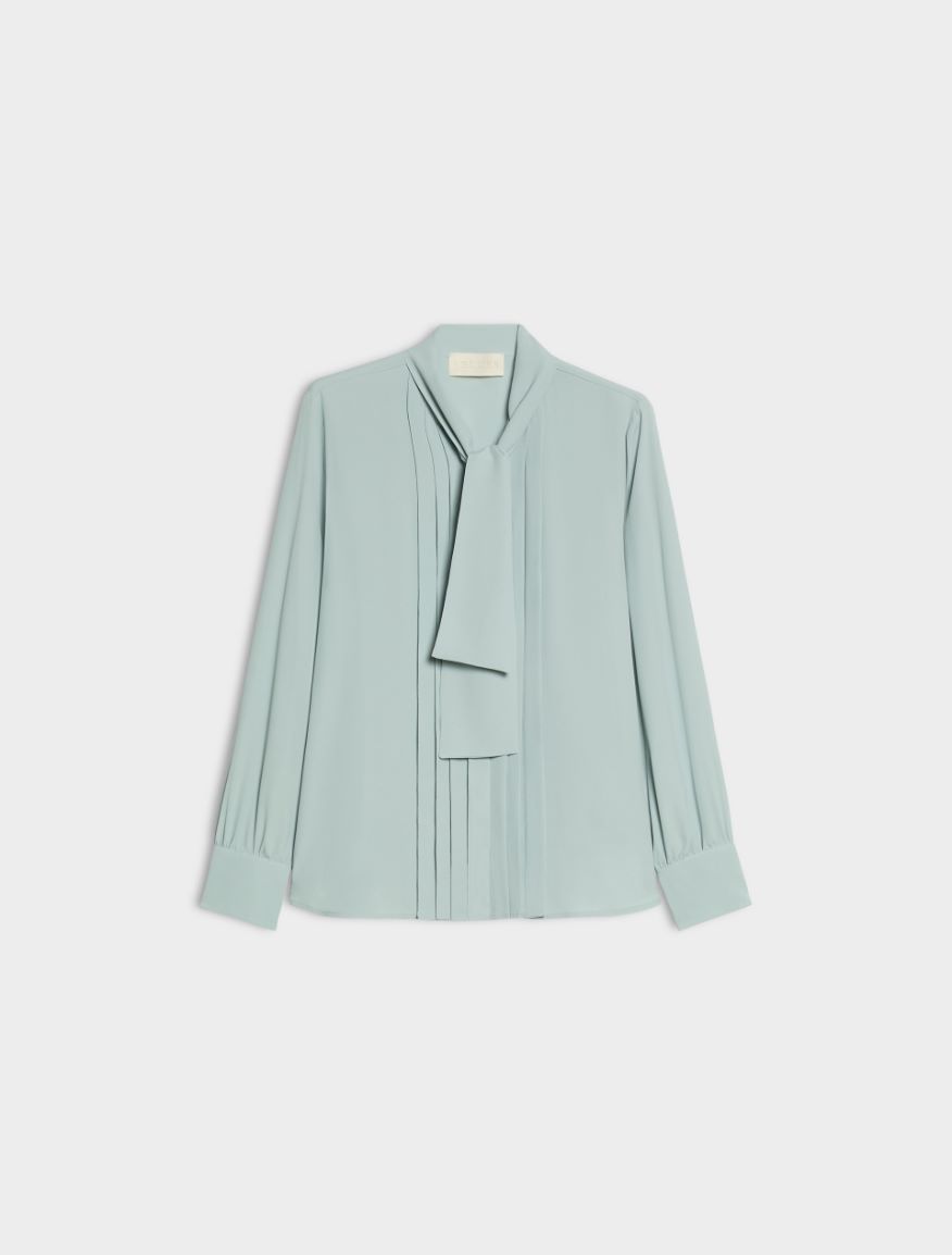 Silk-blend shirt - WATER GREEN - iBlues - 5