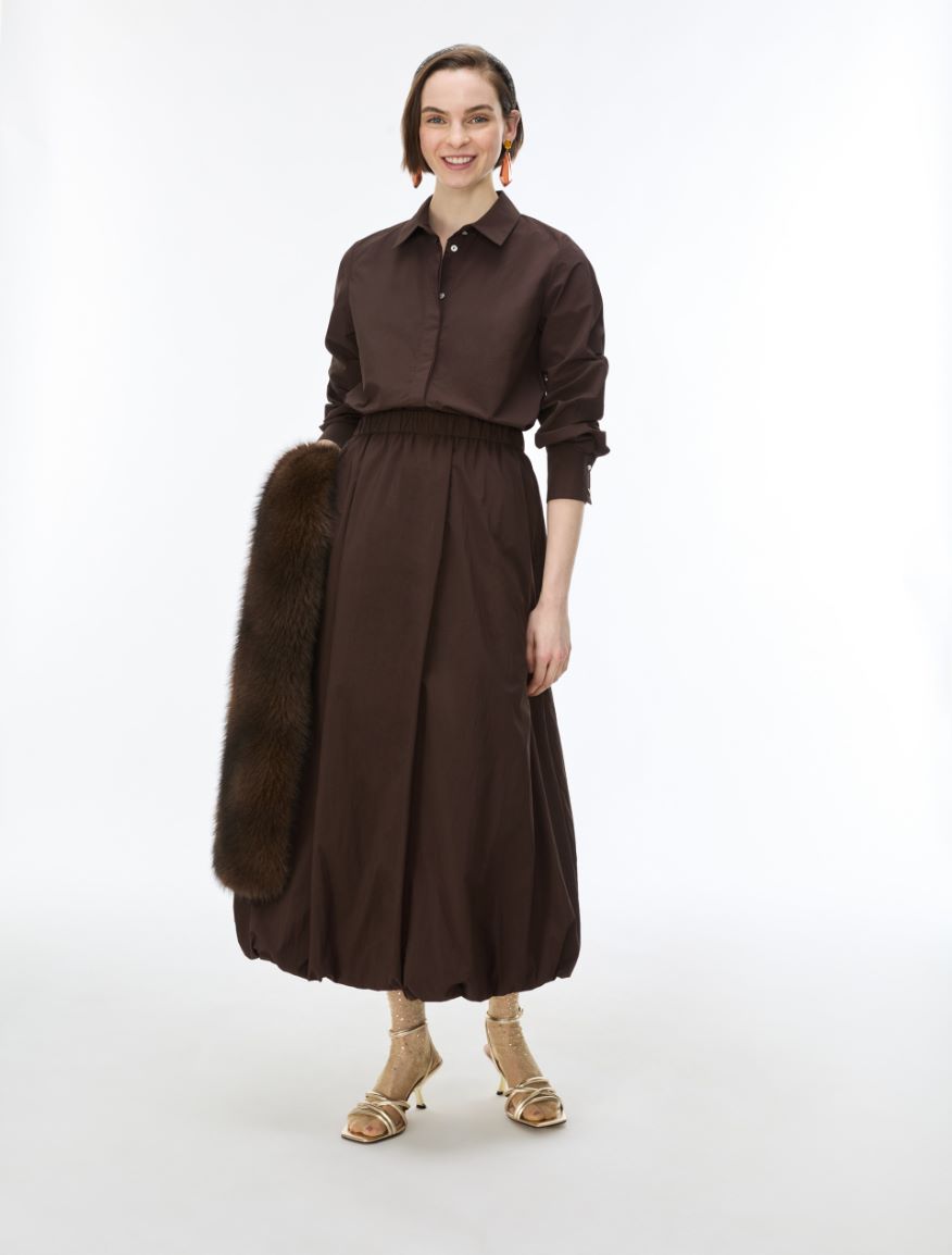 Taffeta shirt - BROWN - iBlues - 4