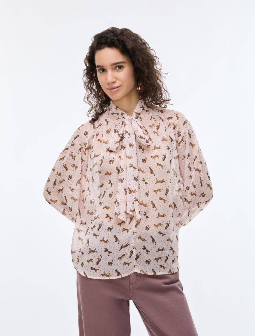 Oversized blouse - PINK - iBlues - 3