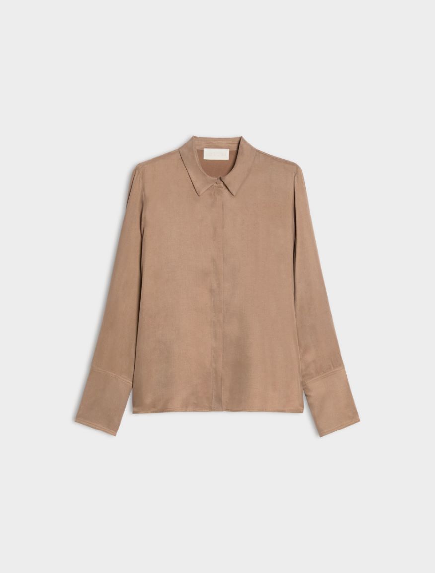 Straight-fit shirt - HAZELNUT BROWN - iBlues - 5