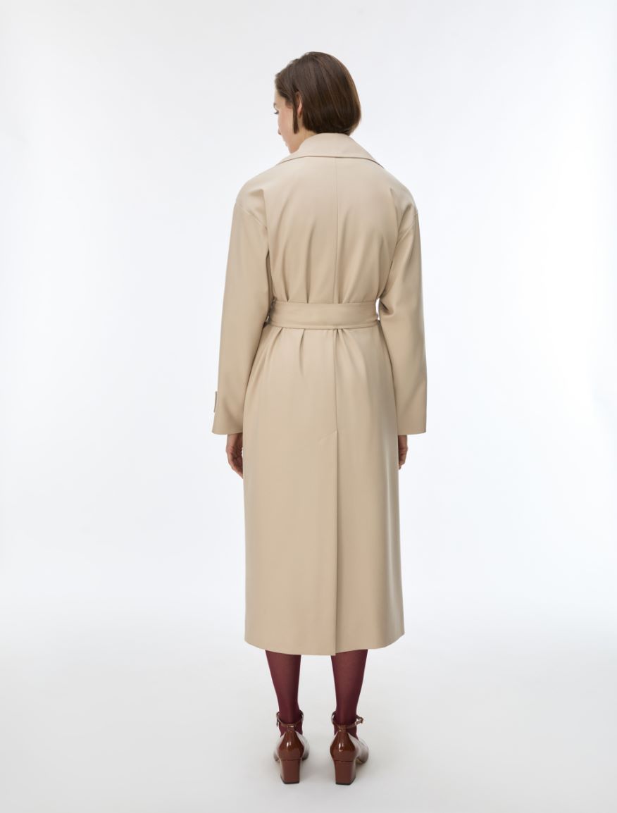 Flared trench coat - NATURAL - iBlues - 2
