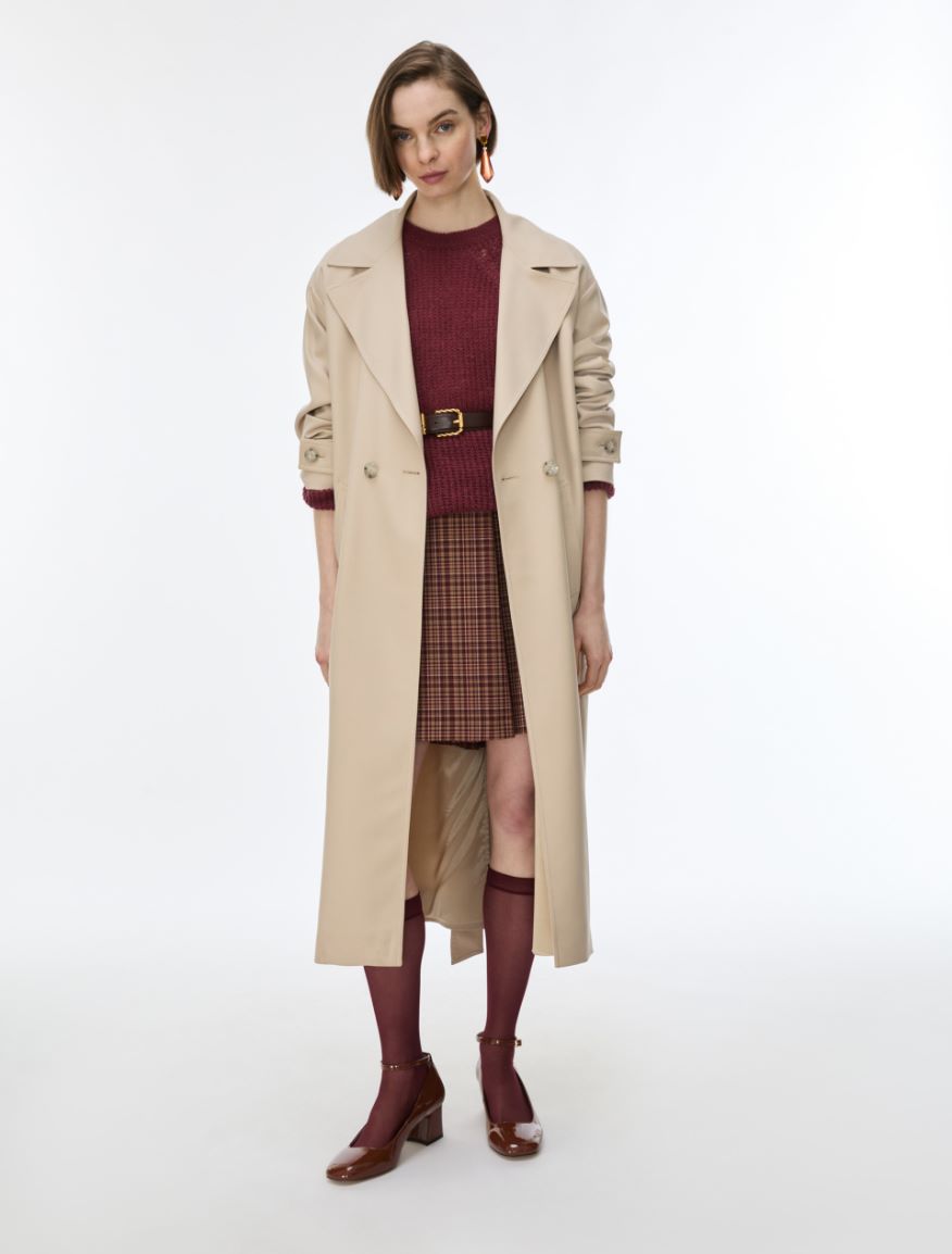 Flared trench coat - NATURAL - iBlues - 3